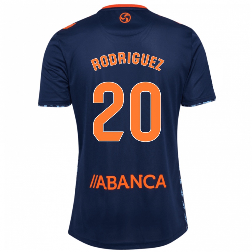 Niño Fútbol Camiseta Javi Rodríguez #20 Azul Marino 2ª Equipación 2024/25 Perú