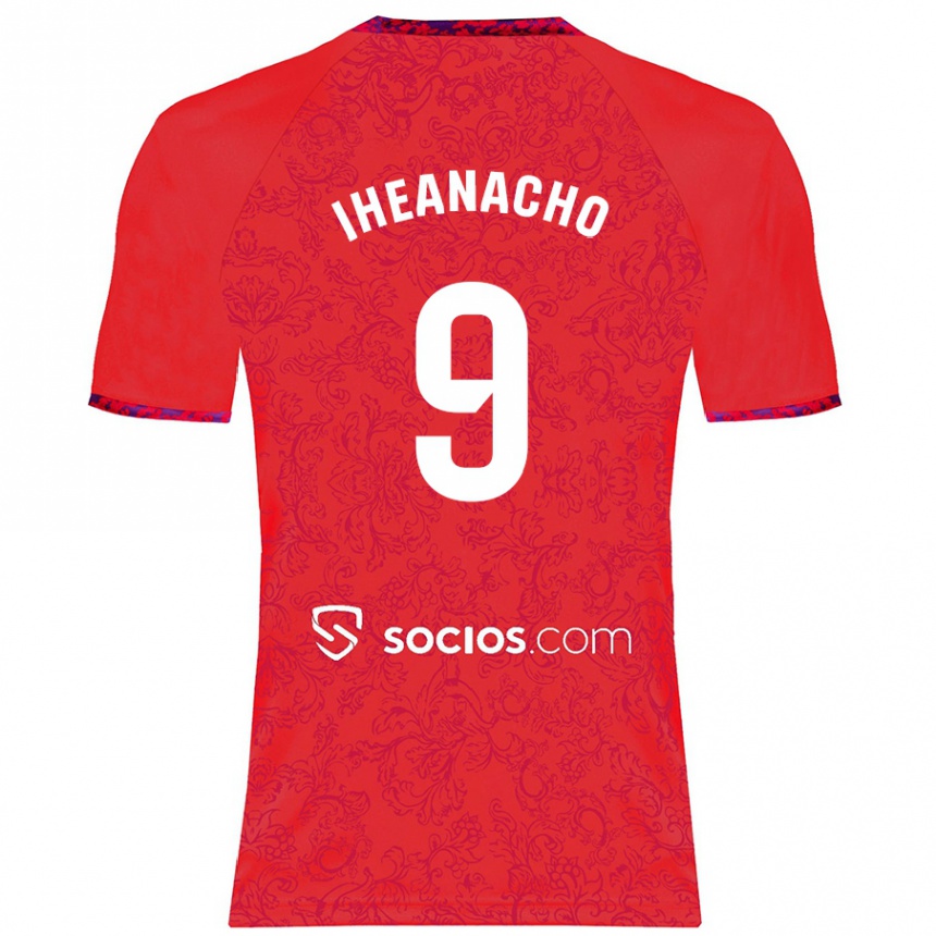 Niño Fútbol Camiseta Kelechi Iheanacho #9 Rojo 2ª Equipación 2024/25 Perú