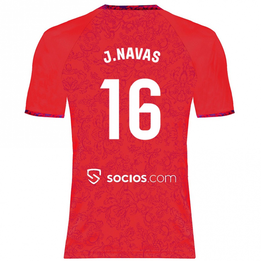 Niño Fútbol Camiseta Jesús Navas #16 Rojo 2ª Equipación 2024/25 Perú