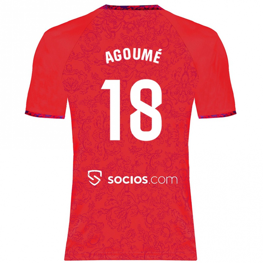 Niño Fútbol Camiseta Lucien Agoume #18 Rojo 2ª Equipación 2024/25 Perú