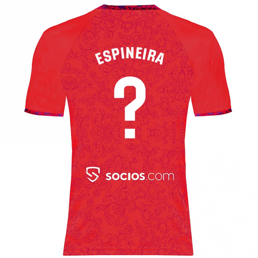 Niño Fútbol Camiseta Alberto Espiñeira #0 Rojo 2ª Equipación 2024/25 Perú