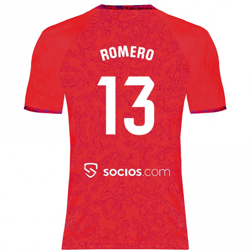 Niño Fútbol Camiseta Rafael Romero #13 Rojo 2ª Equipación 2024/25 Perú