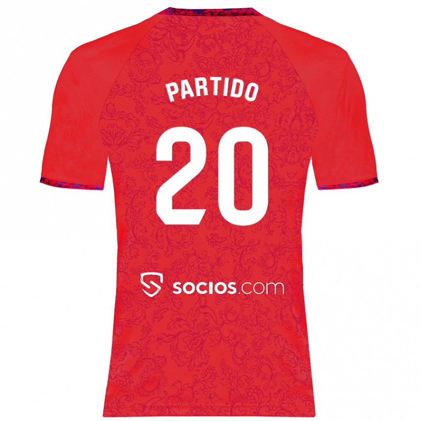 Niño Fútbol Camiseta Paula Partido #20 Rojo 2ª Equipación 2024/25 Perú