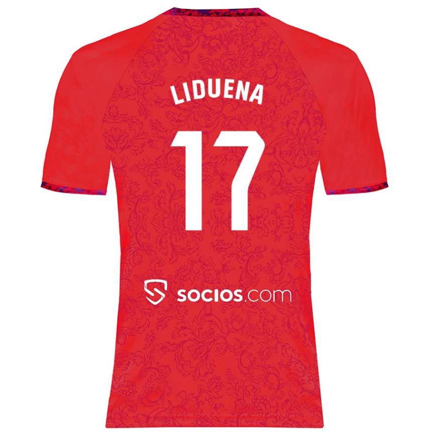 Niño Fútbol Camiseta Daniel Lidueña #17 Rojo 2ª Equipación 2024/25 Perú