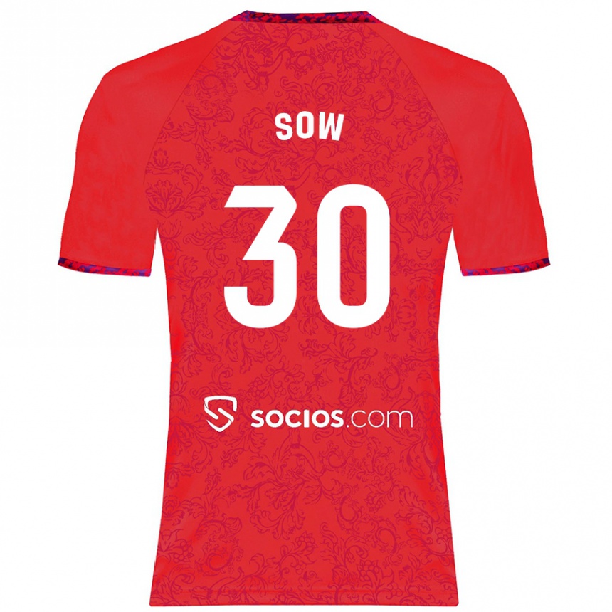 Niño Fútbol Camiseta Ibrahima Sow #30 Rojo 2ª Equipación 2024/25 Perú