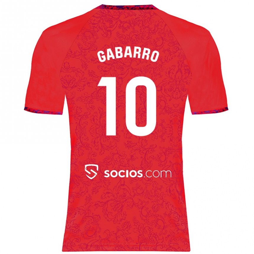 Niño Fútbol Camiseta María Inmaculada Gabarro Romero #10 Rojo 2ª Equipación 2024/25 Perú