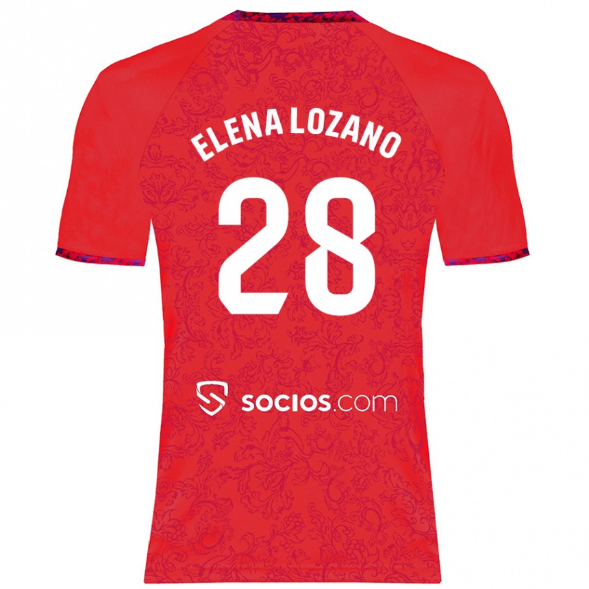 Niño Fútbol Camiseta Elena Lozano Gallego #28 Rojo 2ª Equipación 2024/25 Perú