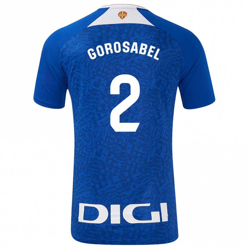 Niño Fútbol Camiseta Andoni Gorosabel #2 Azul Real 2ª Equipación 2024/25 Perú