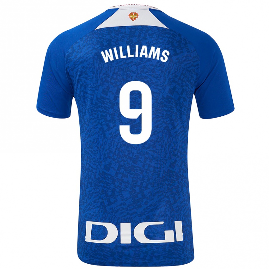 Niño Fútbol Camiseta Iñaki Williams #9 Azul Real 2ª Equipación 2024/25 Perú