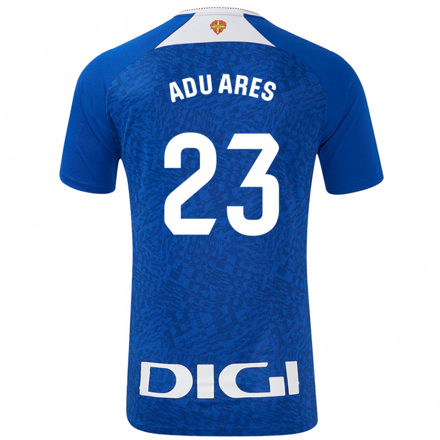 Niño Fútbol Camiseta Adu Ares #23 Azul Real 2ª Equipación 2024/25 Perú