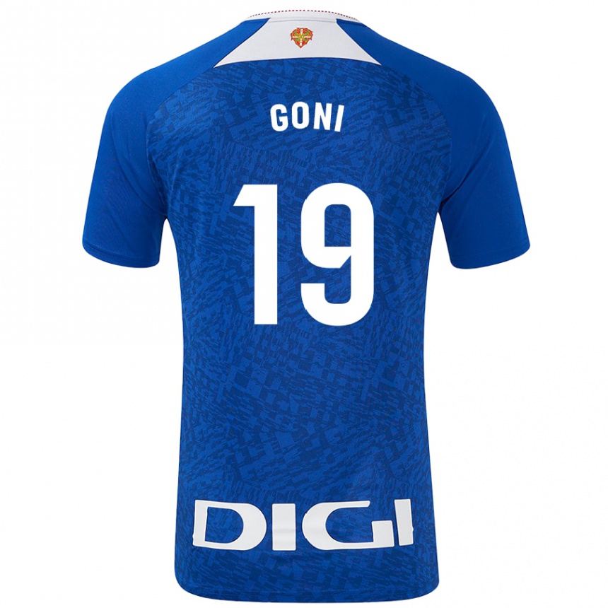 Niño Fútbol Camiseta Marcos Goñi #19 Azul Real 2ª Equipación 2024/25 Perú