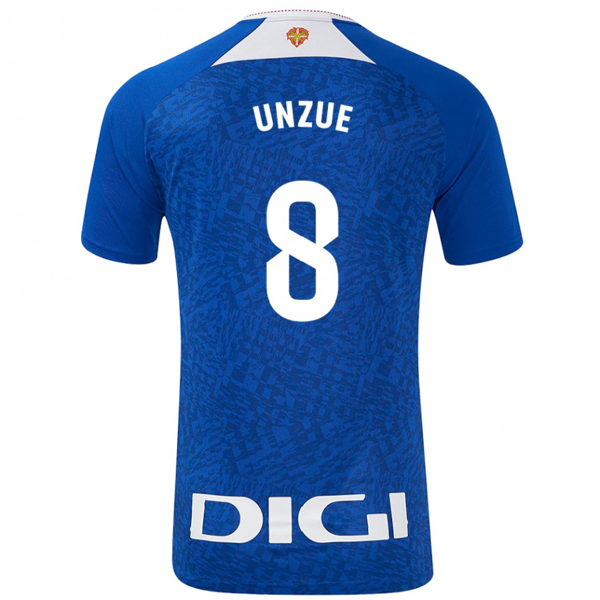 Niño Fútbol Camiseta Marta Unzué #8 Azul Real 2ª Equipación 2024/25 Perú