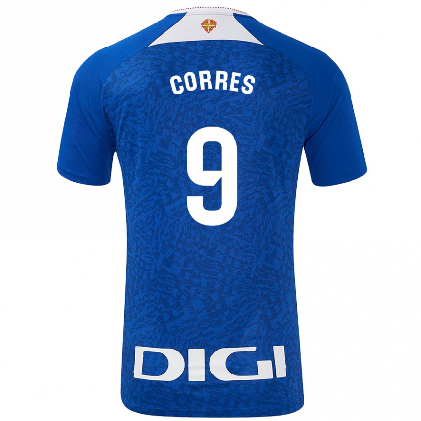 Niño Fútbol Camiseta Yulema Corres #9 Azul Real 2ª Equipación 2024/25 Perú