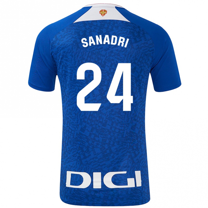 Niño Fútbol Camiseta Sanadri #24 Azul Real 2ª Equipación 2024/25 Perú