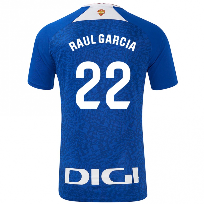 Niño Fútbol Camiseta Raúl García #22 Azul Real 2ª Equipación 2024/25 Perú