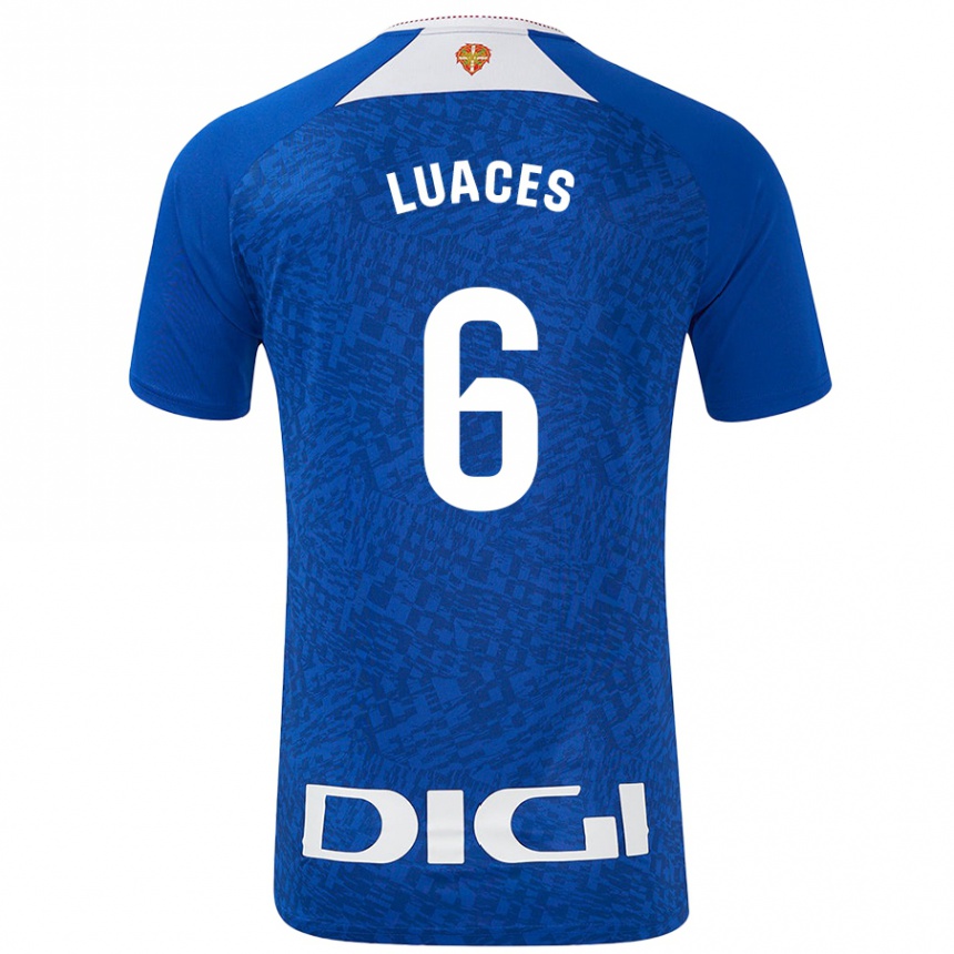 Niño Fútbol Camiseta Iraitz Luaces #6 Azul Real 2ª Equipación 2024/25 Perú