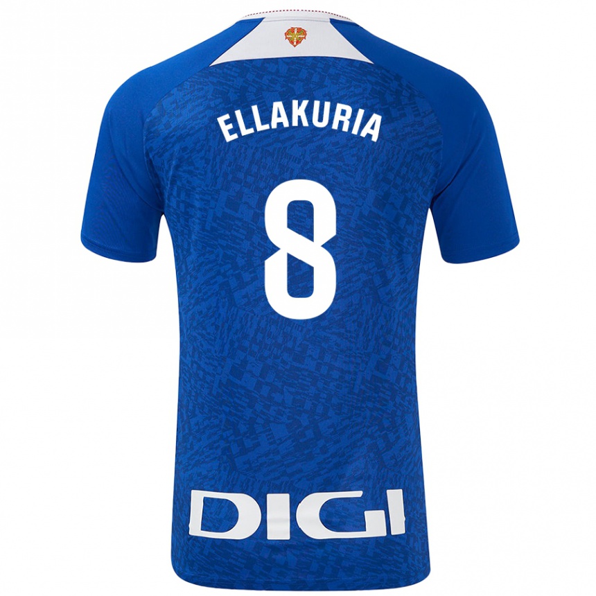 Niño Fútbol Camiseta Eneko Ellakuria #8 Azul Real 2ª Equipación 2024/25 Perú