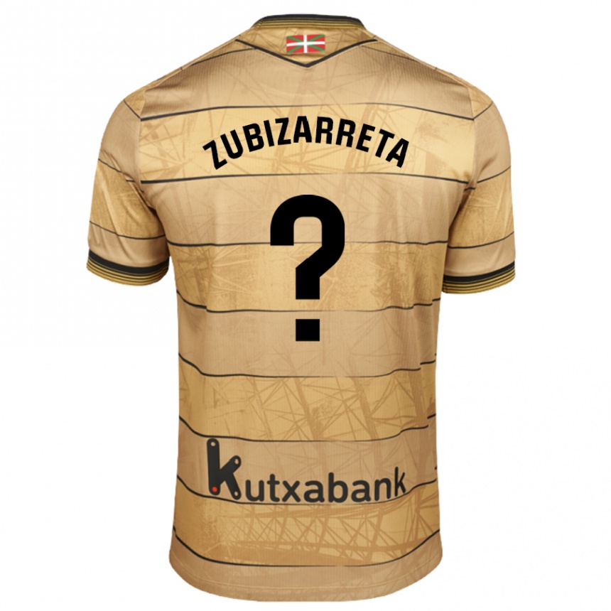 Niño Fútbol Camiseta Pablo Zubizarreta #0 Marrón 2ª Equipación 2024/25 Perú