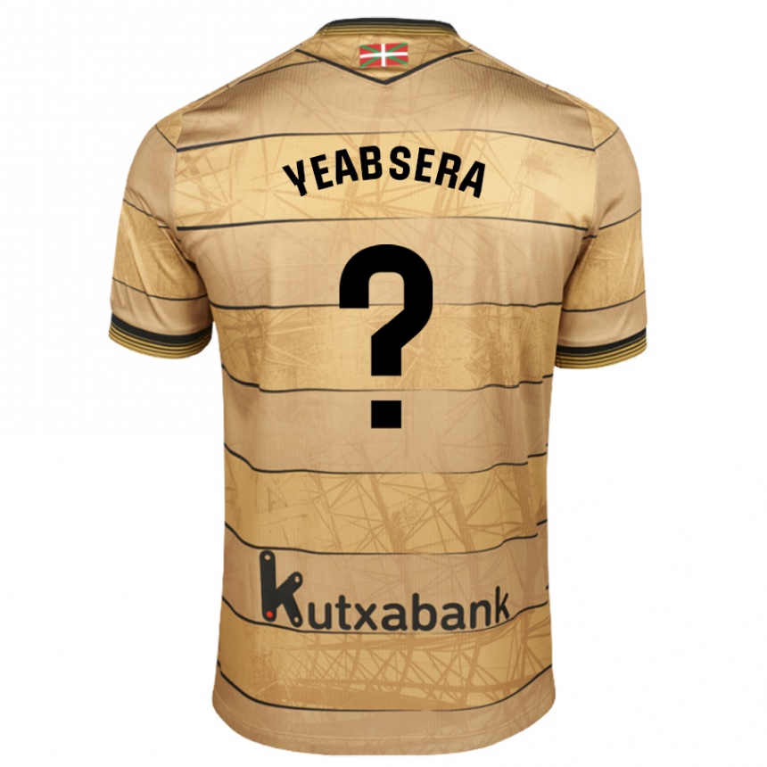 Niño Fútbol Camiseta Jon Yeabsera #0 Marrón 2ª Equipación 2024/25 Perú