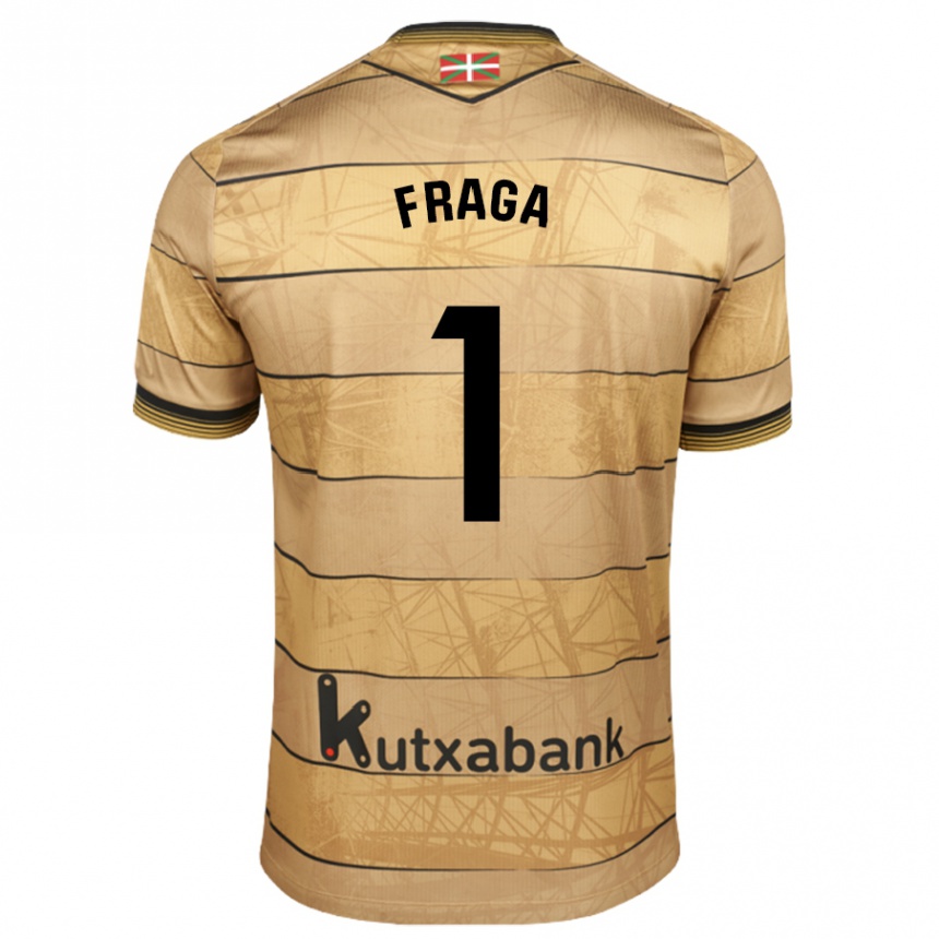 Niño Fútbol Camiseta Aitor Fraga #1 Marrón 2ª Equipación 2024/25 Perú