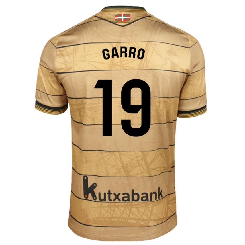 Niño Fútbol Camiseta Jon Garro #19 Marrón 2ª Equipación 2024/25 Perú