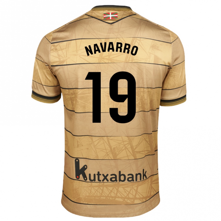 Niño Fútbol Camiseta Lorena Navarro #19 Marrón 2ª Equipación 2024/25 Perú