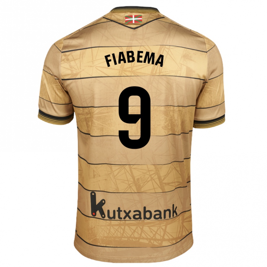 Niño Fútbol Camiseta Bryan Fiabema #9 Marrón 2ª Equipación 2024/25 Perú