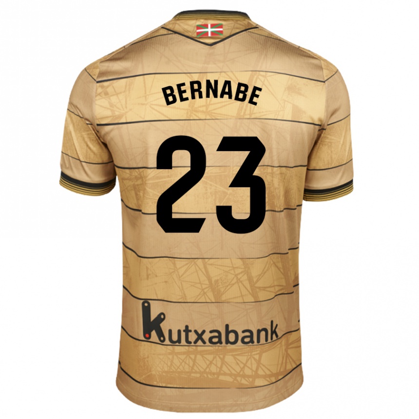 Niño Fútbol Camiseta Alejandra Bernabé De Santiago #23 Marrón 2ª Equipación 2024/25 Perú