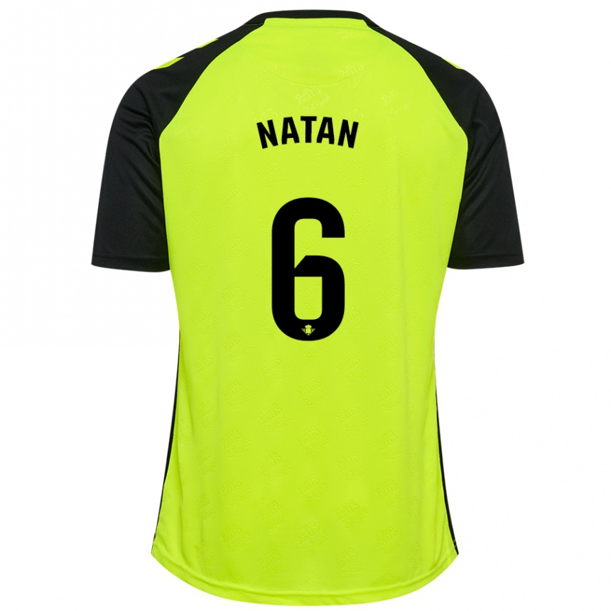 Niño Fútbol Camiseta Natan #6 Amarillo Fluorescente Negro 2ª Equipación 2024/25 Perú