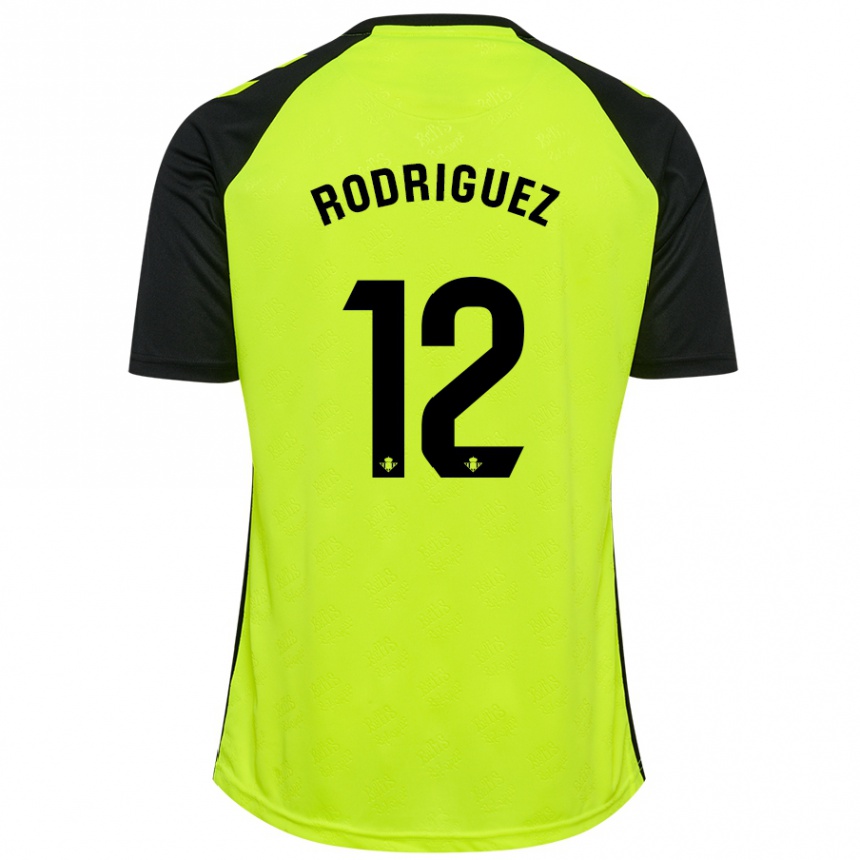 Niño Fútbol Camiseta Ricardo Rodríguez #12 Amarillo Fluorescente Negro 2ª Equipación 2024/25 Perú