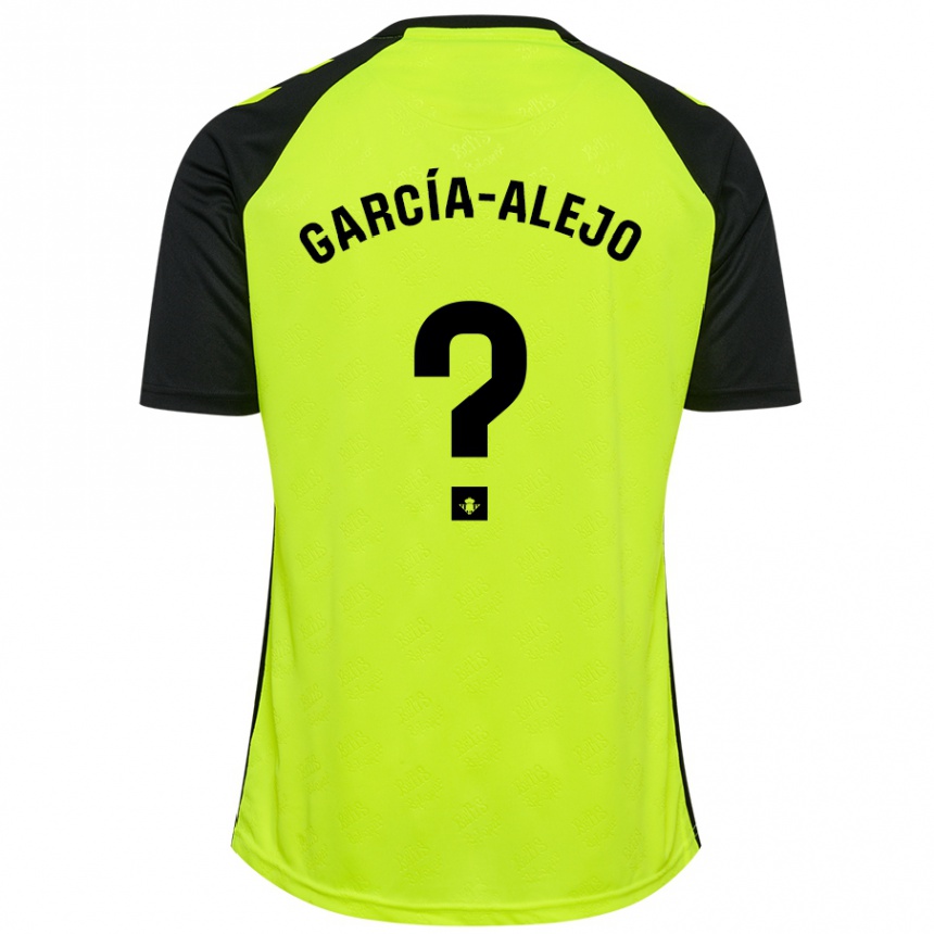 Niño Fútbol Camiseta Raúl García-Alejo #0 Amarillo Fluorescente Negro 2ª Equipación 2024/25 Perú