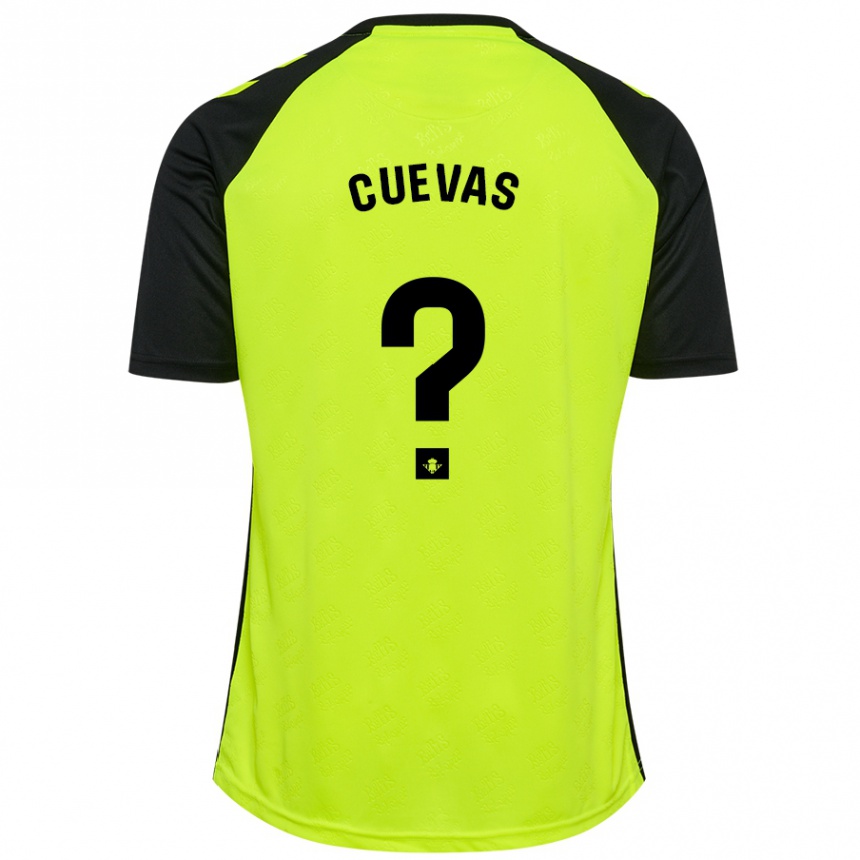 Niño Fútbol Camiseta Miguel Cuevas #0 Amarillo Fluorescente Negro 2ª Equipación 2024/25 Perú