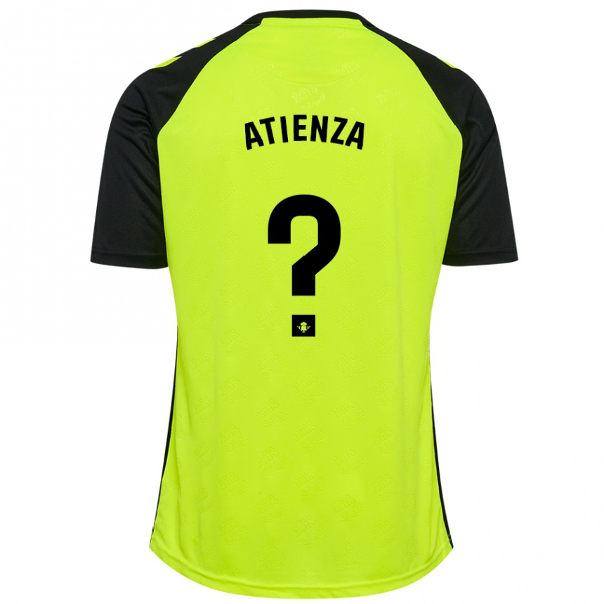 Niño Fútbol Camiseta Diego Atienza #0 Amarillo Fluorescente Negro 2ª Equipación 2024/25 Perú