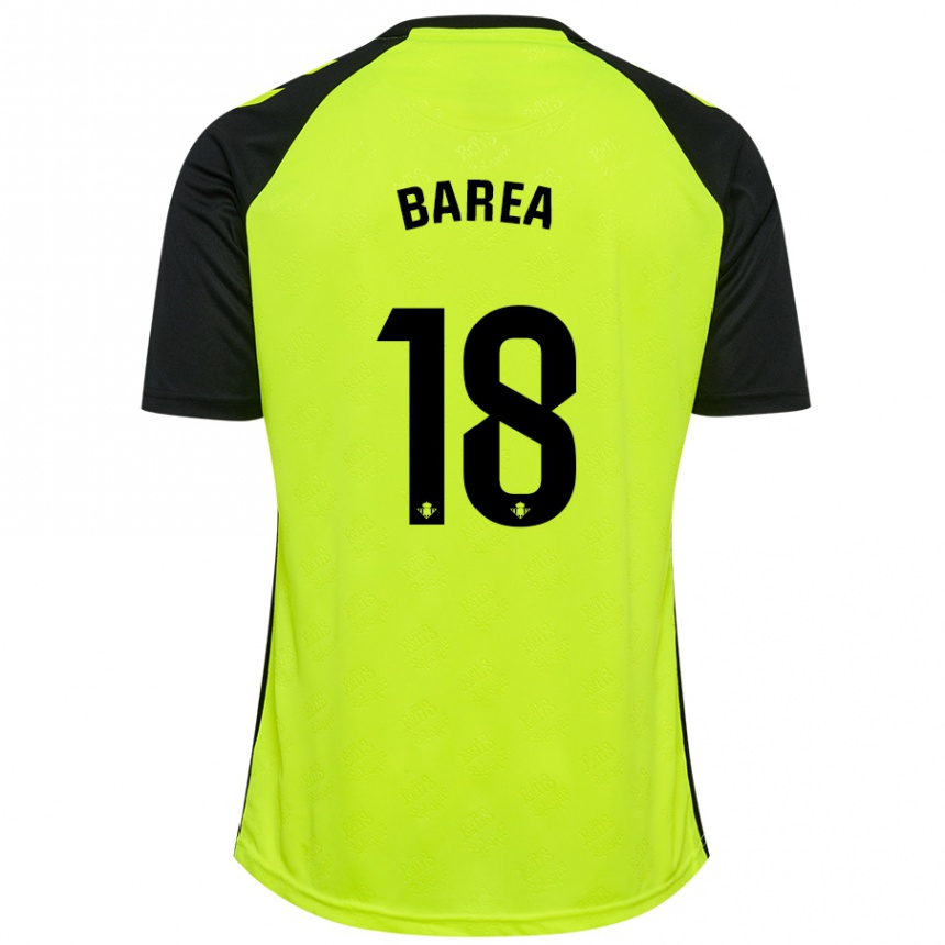 Niño Fútbol Camiseta Ismael Barea #18 Amarillo Fluorescente Negro 2ª Equipación 2024/25 Perú