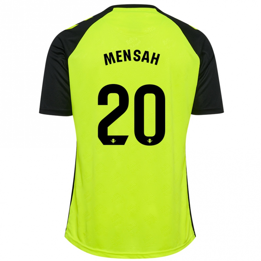 Niño Fútbol Camiseta Mawuli Mensah #20 Amarillo Fluorescente Negro 2ª Equipación 2024/25 Perú