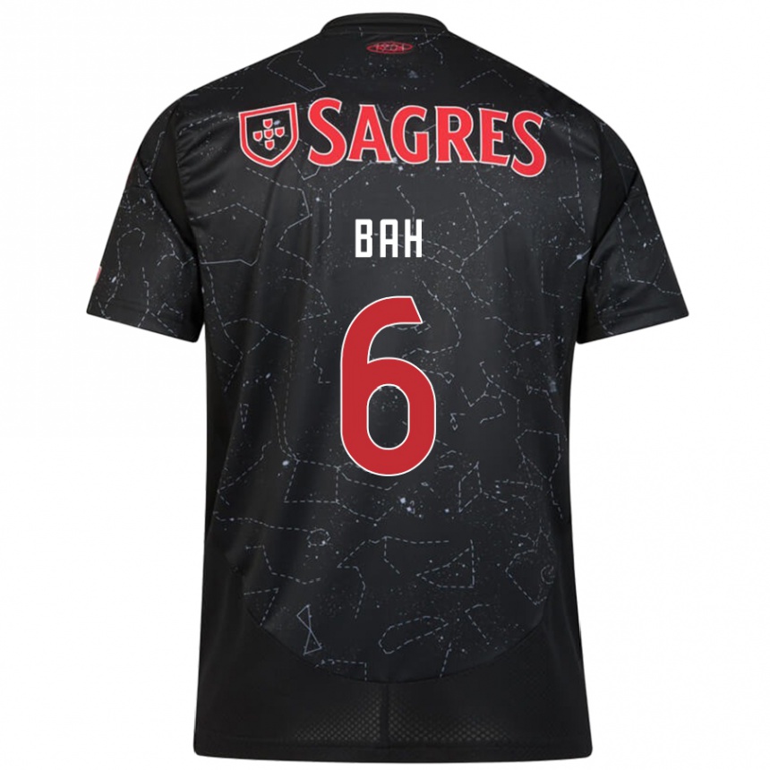 Niño Fútbol Camiseta Alexander Bah #6 Negro Rojo 2ª Equipación 2024/25 Perú