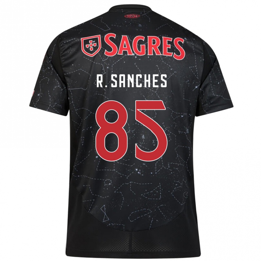 Niño Fútbol Camiseta Renato Sanches #85 Negro Rojo 2ª Equipación 2024/25 Perú