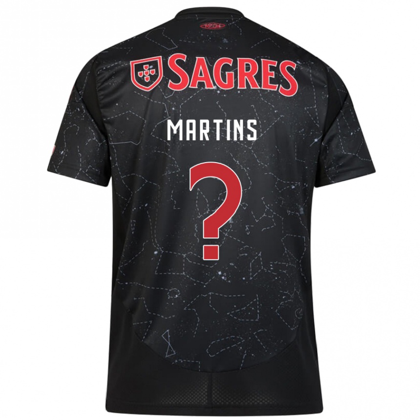 Niño Fútbol Camiseta Leandro Martins #0 Negro Rojo 2ª Equipación 2024/25 Perú