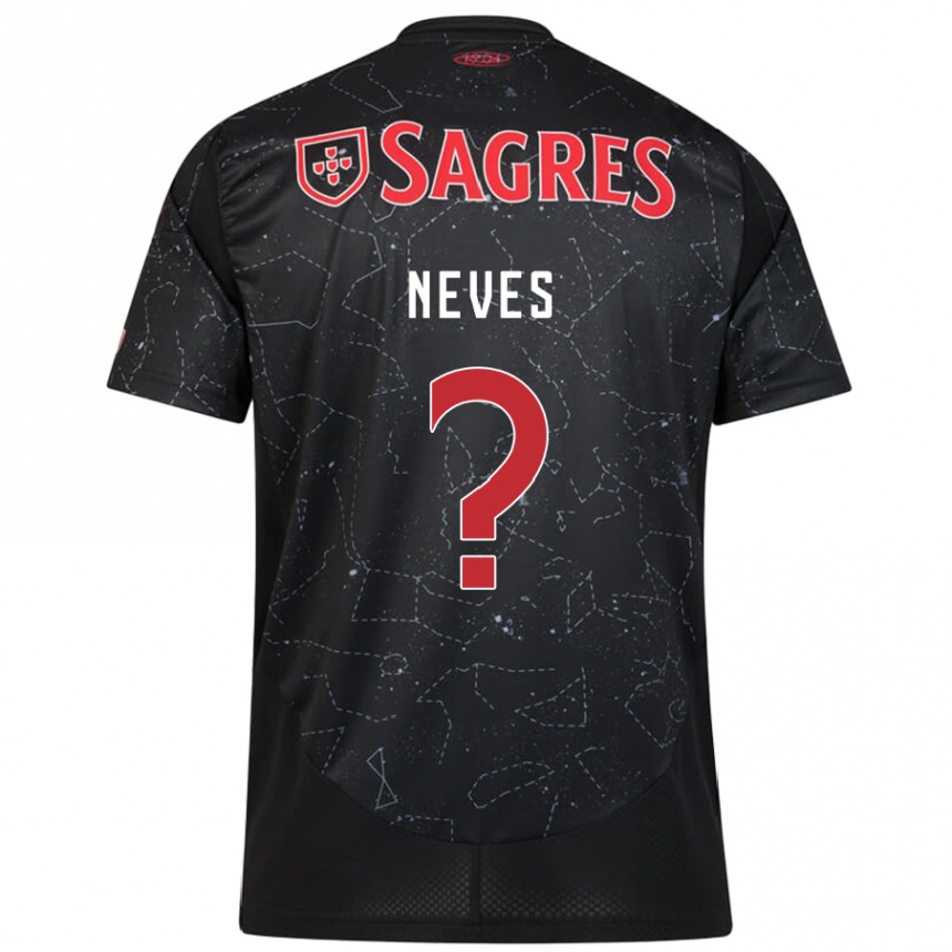 Niño Fútbol Camiseta Gil Neves #0 Negro Rojo 2ª Equipación 2024/25 Perú