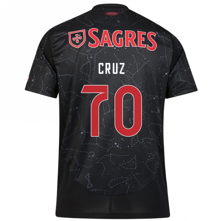 Niño Fútbol Camiseta Filipe Cruz #70 Negro Rojo 2ª Equipación 2024/25 Perú