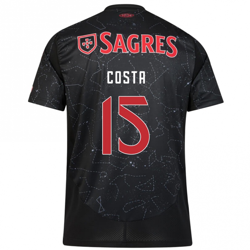 Niño Fútbol Camiseta Carole Costa #15 Negro Rojo 2ª Equipación 2024/25 Perú