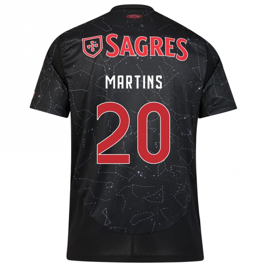 Niño Fútbol Camiseta Lara Martins #20 Negro Rojo 2ª Equipación 2024/25 Perú