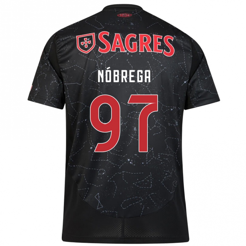 Niño Fútbol Camiseta Ricardo Nóbrega #97 Negro Rojo 2ª Equipación 2024/25 Perú