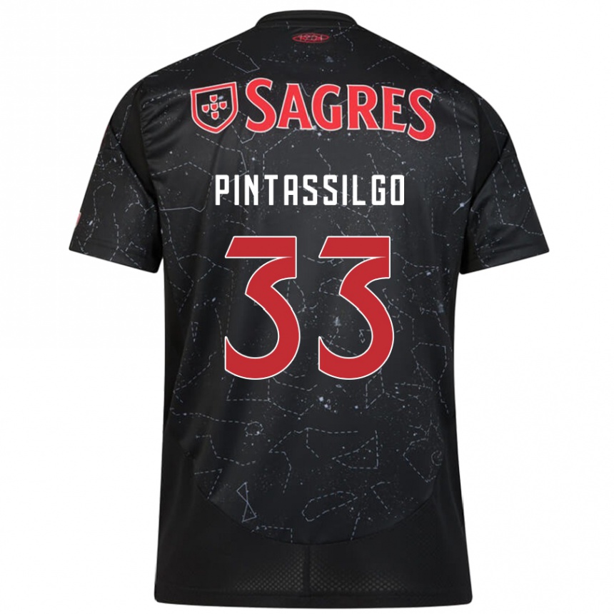 Niño Fútbol Camiseta Lara Pintassilgo #33 Negro Rojo 2ª Equipación 2024/25 Perú