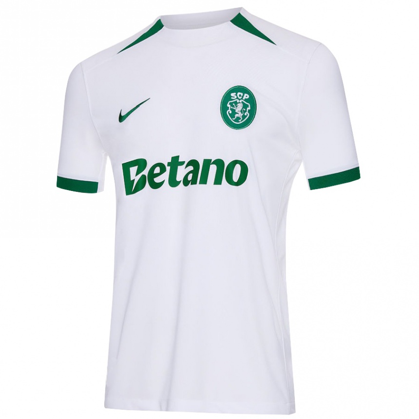 Niño Fútbol Camiseta Diogo Clara #94 Blanco Verde 2ª Equipación 2024/25 Perú