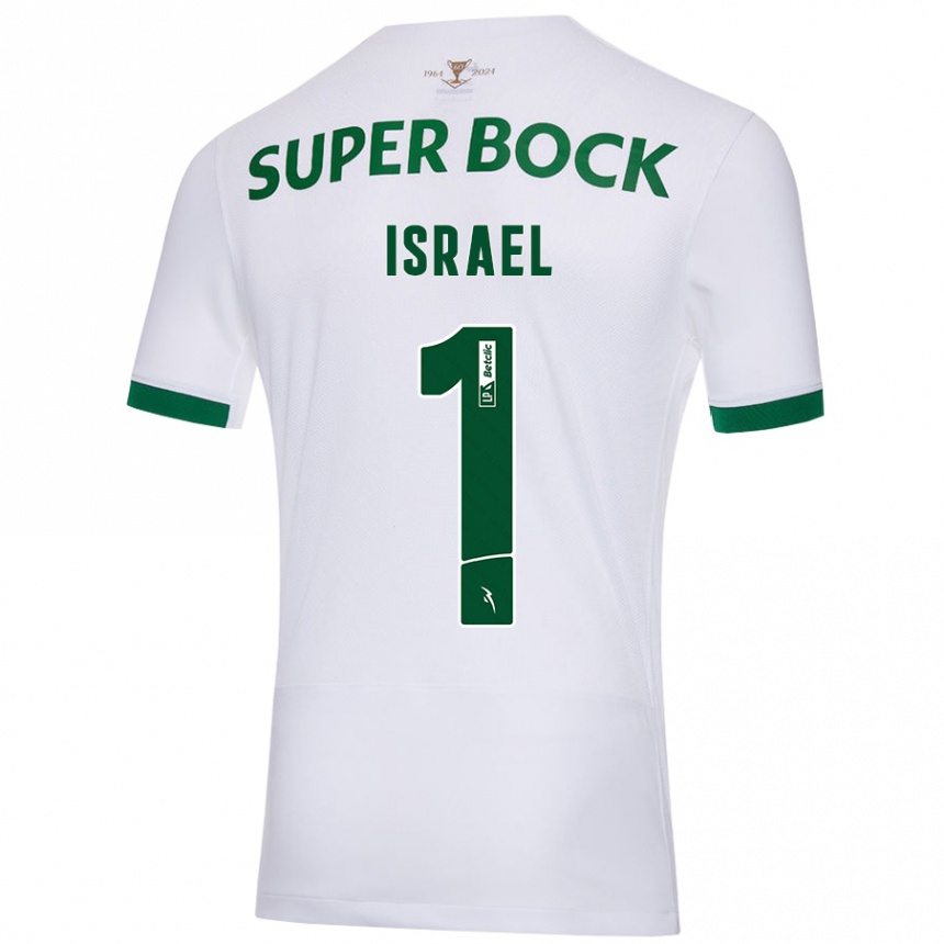 Niño Fútbol Camiseta Franco Israel #1 Blanco Verde 2ª Equipación 2024/25 Perú