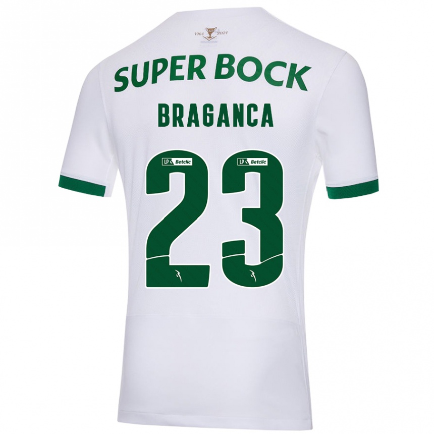 Niño Fútbol Camiseta Daniel Bragança #23 Blanco Verde 2ª Equipación 2024/25 Perú