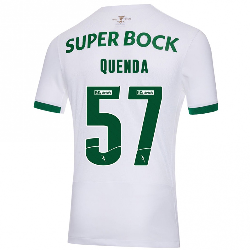 Niño Fútbol Camiseta Geovany Quenda #57 Blanco Verde 2ª Equipación 2024/25 Perú