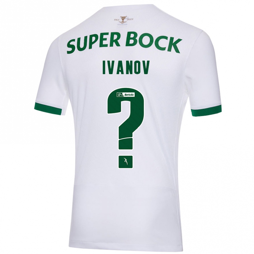 Niño Fútbol Camiseta David Ivanov #0 Blanco Verde 2ª Equipación 2024/25 Perú