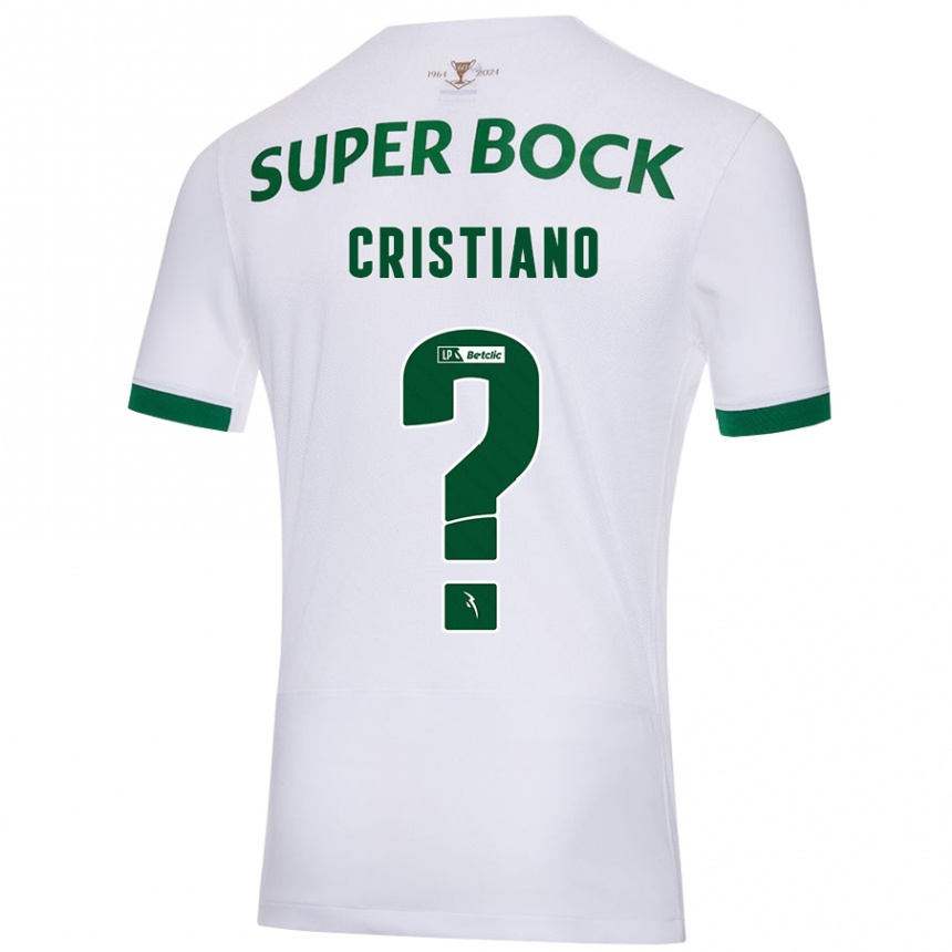 Niño Fútbol Camiseta José Cristiano #0 Blanco Verde 2ª Equipación 2024/25 Perú